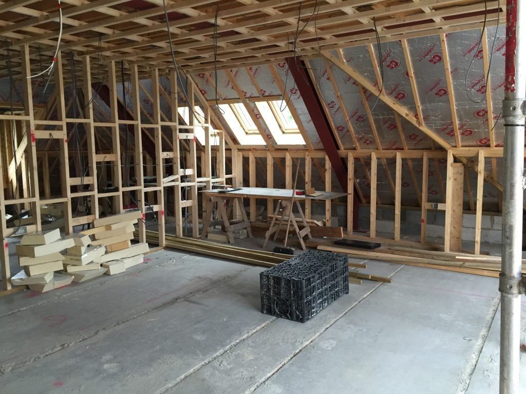 Timber roof construction detail on a building surveying project